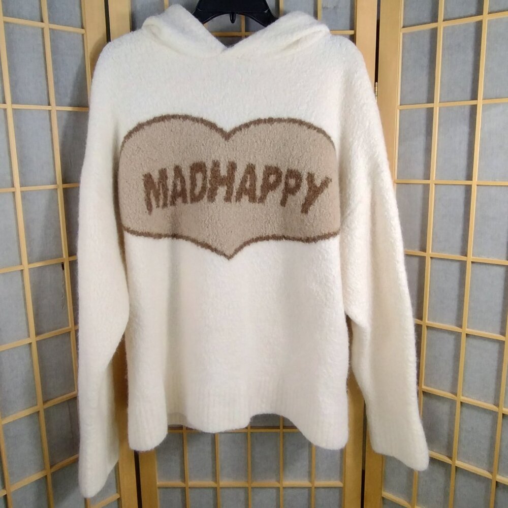 Madhappy Heart Boucle Hoodie Alpaca/Wool Blend Size L - Picture 1 of 9